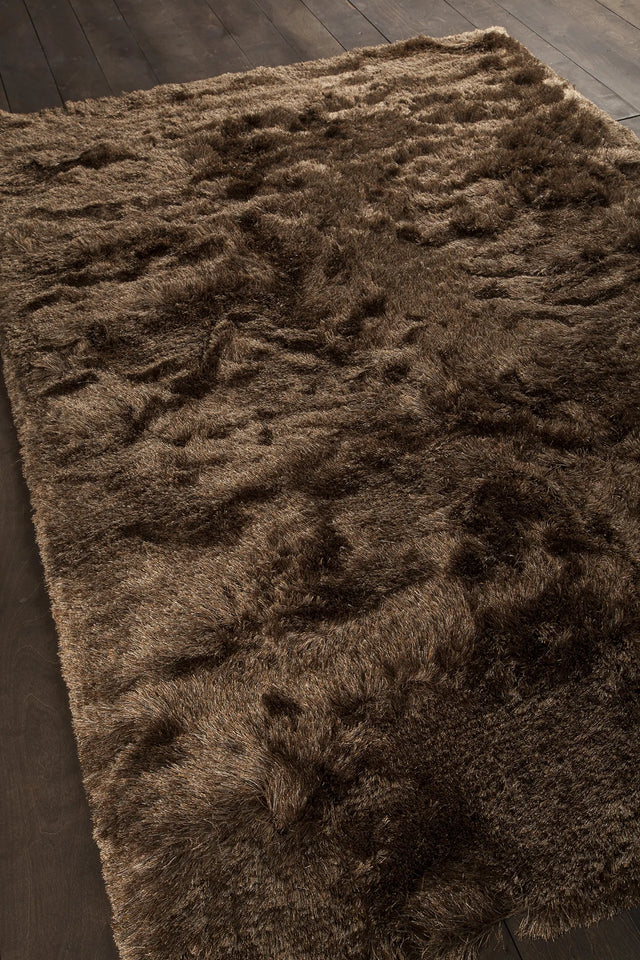 Chandra Naya NAY-18803 Brown and Beige rug, angled side view