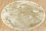 Chandra Naya NAY-18804 Tan and Beige round rug, flat view