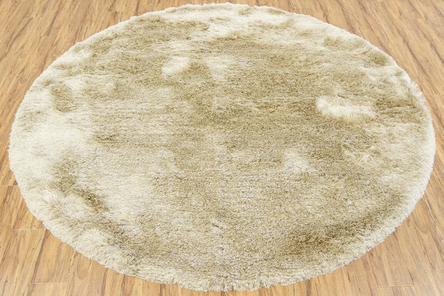 Chandra Naya NAY-18804 Tan and Beige round rug, flat view