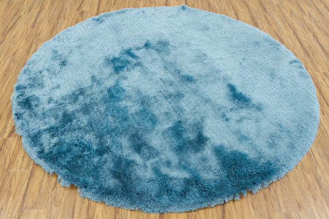 Chandra Naya NAY-18810 Blue round rug, flat view