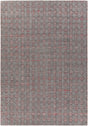 Chandra Netix NET-33201 Red and Grey rug, flat view