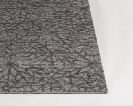 Chandra Nimah NIM-46501 Grey and Silver rug, corner detail