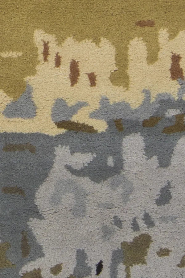 Chandra Nirvana NIR-6603 Blue and Beige and Brown and Green and Black rug, texture close-up