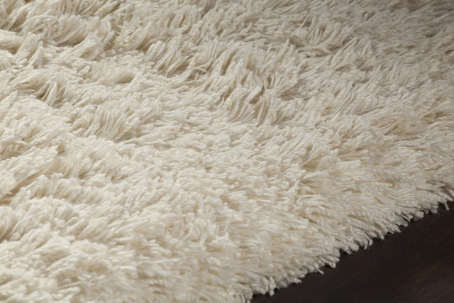 Chandra Noely NOE-43200 Cream rug, side detail view