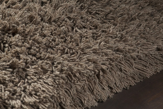 Chandra Noely NOE-43203 Taupe rug, side detail view