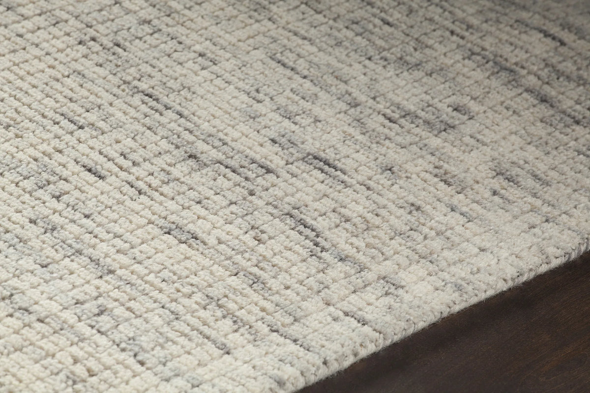 Chandra Oasis OAS-43400 White and Grey rug, side detail view