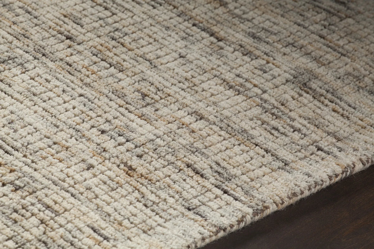 Chandra Oasis OAS-43402 White and Brown rug, side detail view