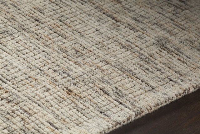 Chandra Oasis OAS-43402 White and Brown rug, side detail view