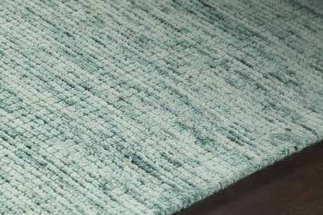 Chandra Oasis OAS-43403 White and Green rug, side detail view