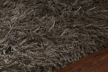 Chandra Onex ONE-35302 Taupe rug, side detail view