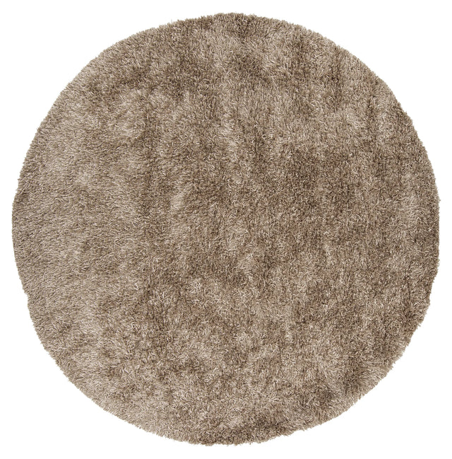 Chandra Orchid ORC-9700 Taupe round rug, flat view
