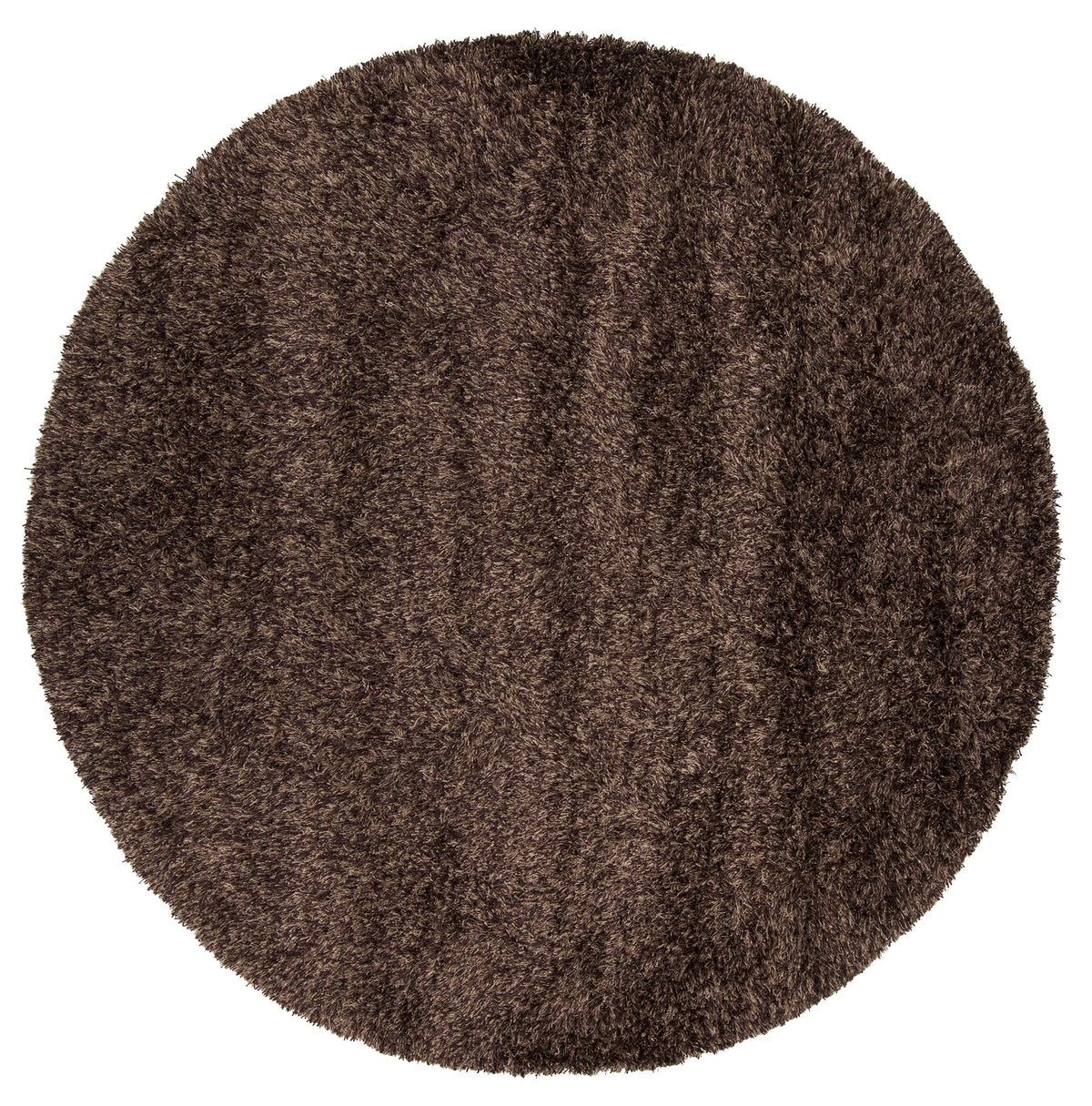Chandra Orchid ORC-9701 Dark Brown round rug, flat view