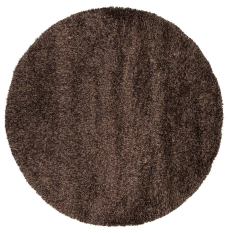 Chandra Orchid ORC-9701 Dark Brown round rug, flat view
