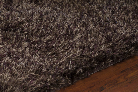 Chandra Orchid ORC-9701 Dark Brown rug, side detail view