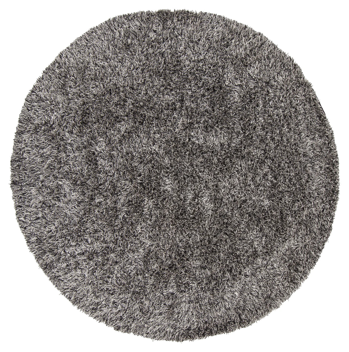 Chandra Orchid ORC-9702 Black and Ivory and Grey round rug, flat view