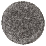 Chandra Orchid ORC-9702 Black and Ivory and Grey round rug, flat view