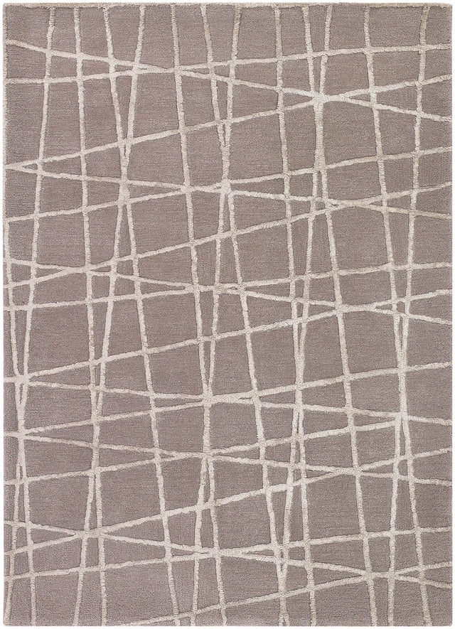 Chandra Oslo OSL-31900 Taupe and Beige rug, flat view
