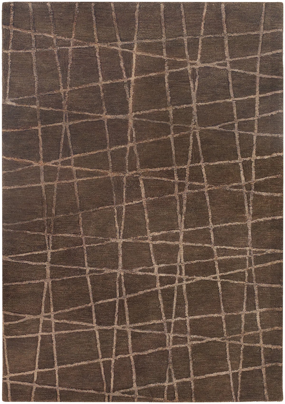 Chandra Oslo OSL-31901 Brown and Light Brown rug, flat view