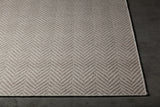 Chandra Paisley PAI-47302 Grey rug, corner detail
