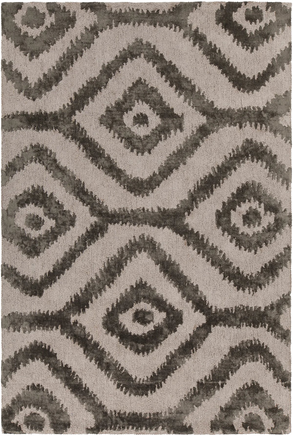Chandra Paola PAO-41401 Natural and Grey rug, flat view