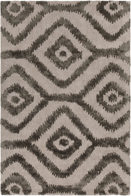 Chandra Paola PAO-41401 Natural and Grey rug, flat view