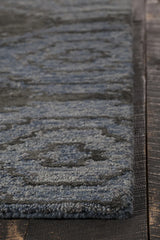 Chandra Paola PAO-41402 Blue and Black rug, corner detail