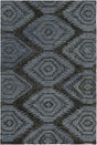 Chandra Paola PAO-41402 Blue and Black rug, flat view