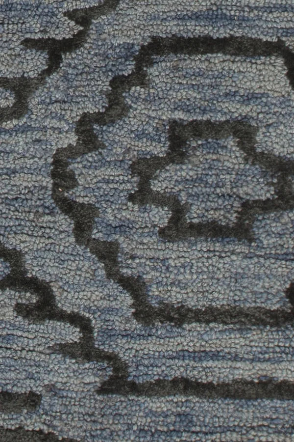 Chandra Paola PAO-41402 Blue and Black rug, texture close-up