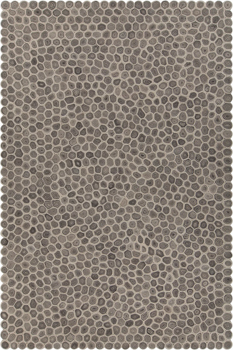 Chandra Patagonia PAT-46802 Black and White rug, flat view
