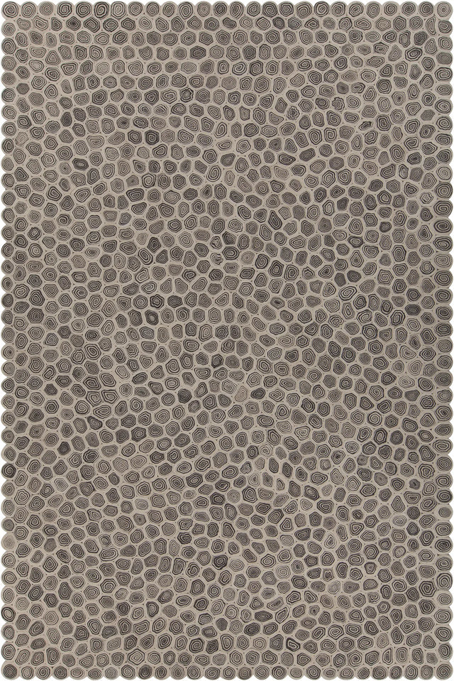 Chandra Patagonia PAT-46802 Black and White rug, flat view