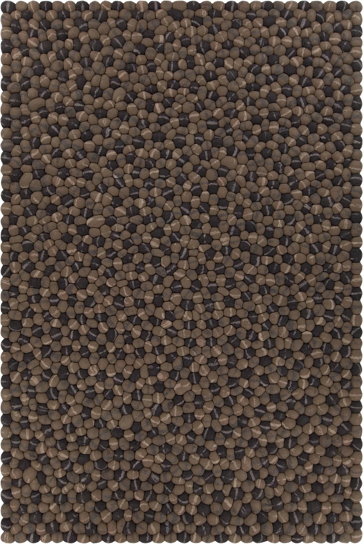 Chandra Pebbles PEB-46701 Brown and Grey rug, flat view