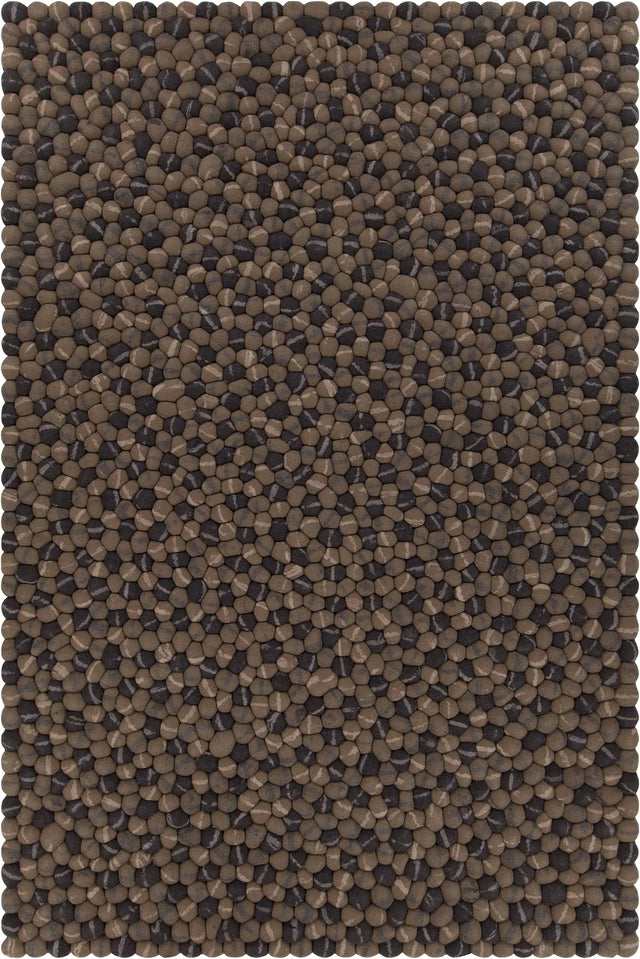 Chandra Pebbles PEB-46701 Brown and Grey rug, flat view