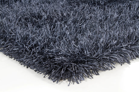 Chandra Poligan POL-30800 Navy rug, corner detail
