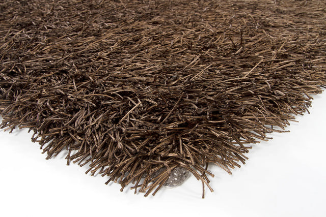 Chandra Poligan POL-30801 Brown rug, corner detail