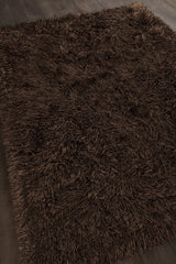 Chandra Poligan POL-30801 Brown rug, angled side view