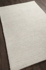 Chandra Quina QUI-42900 White rug, angled side view