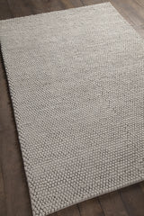 Chandra Quina QUI-42901 Silver rug, angled side view