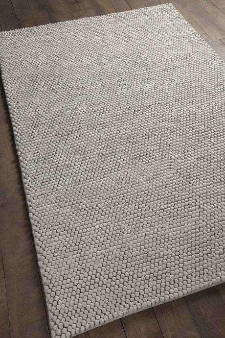 Chandra Quina QUI-42901 Silver rug, angled side view