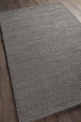 Chandra Quina QUI-42903 Grey rug, angled side view