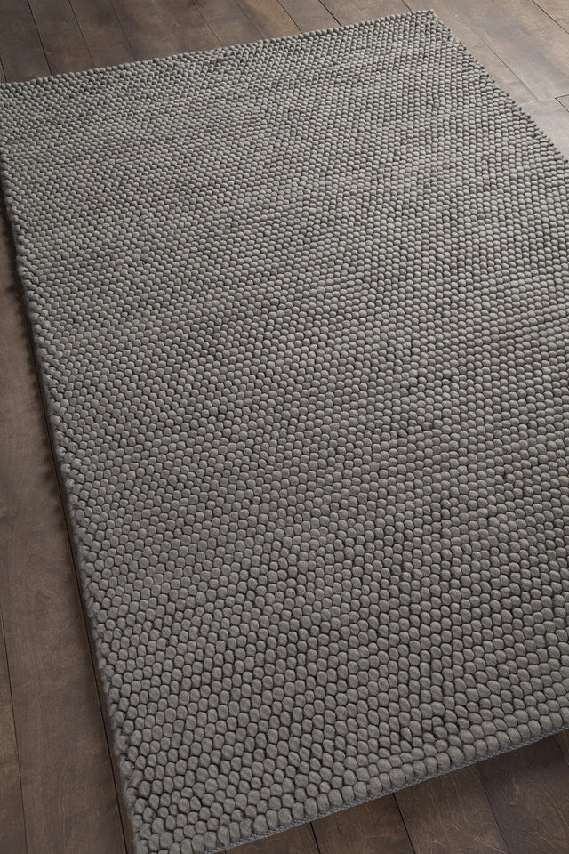 Chandra Quina QUI-42903 Grey rug, angled side view