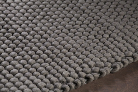 Chandra Quina QUI-42903 Grey rug, side detail view