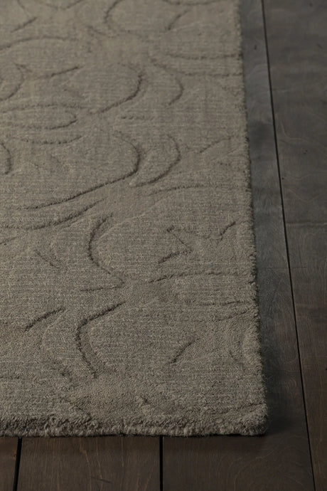 Chandra Rekha REK-29600 Taupe and Brown rug, corner detail