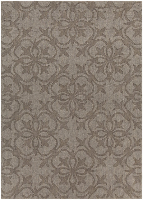 Chandra Rekha REK-29600 Taupe and Brown rug, flat view
