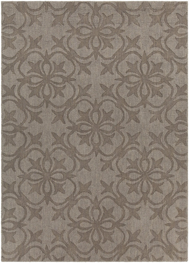Chandra Rekha REK-29600 Taupe and Brown rug, flat view