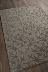 Chandra Rekha REK-29601 Taupe and Charcoal rug, angled side view