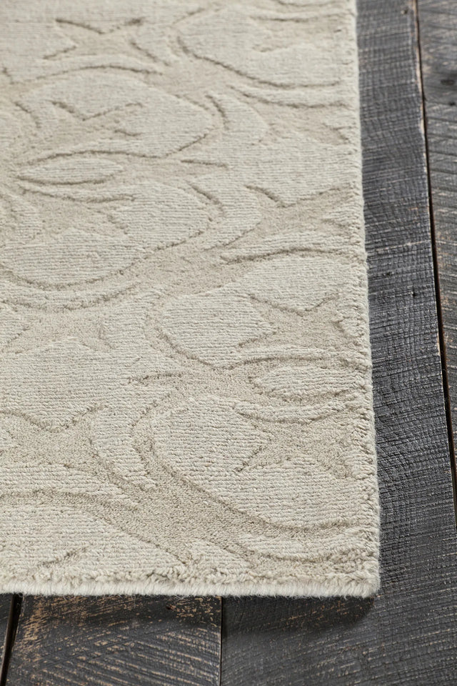Chandra Rekha REK-29602 Cream rug, corner detail