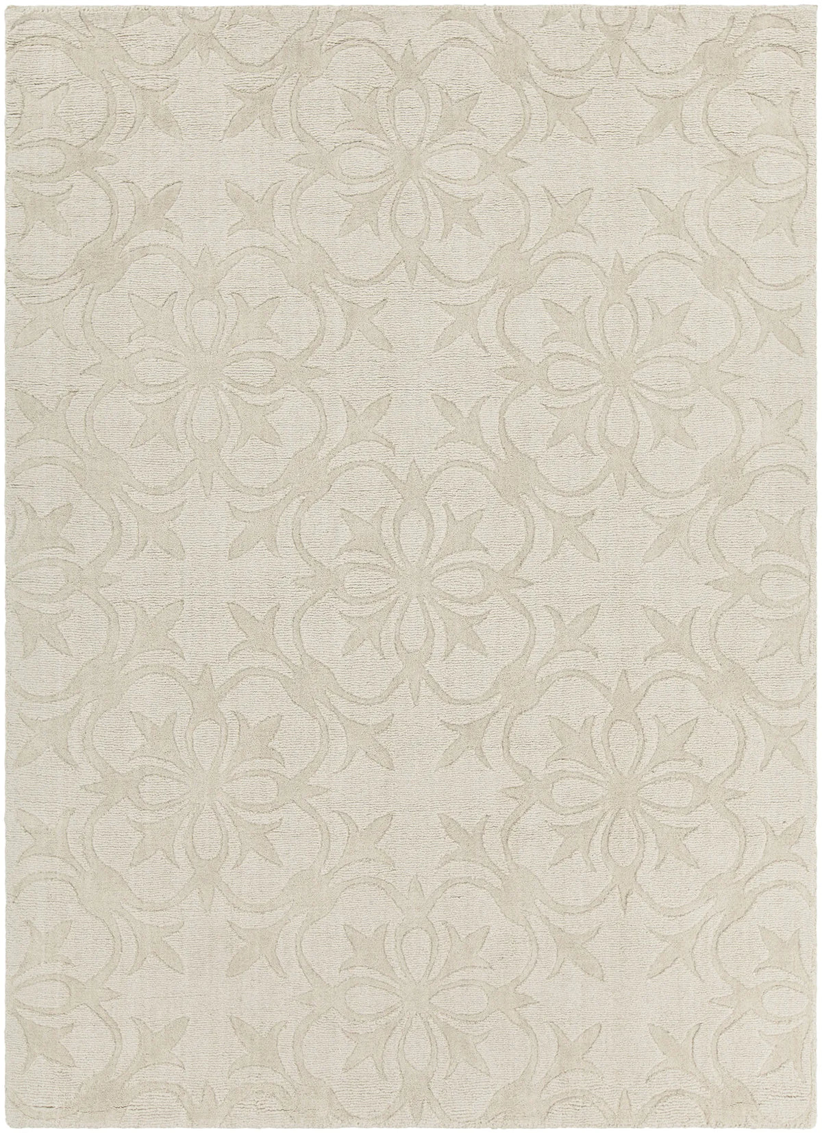 Chandra Rekha REK-29602 Cream rug, flat view