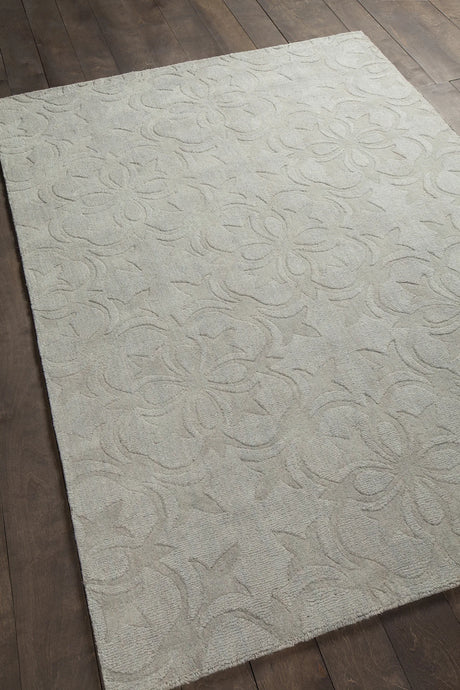 Chandra Rekha REK-29603 Grey rug, angled side view