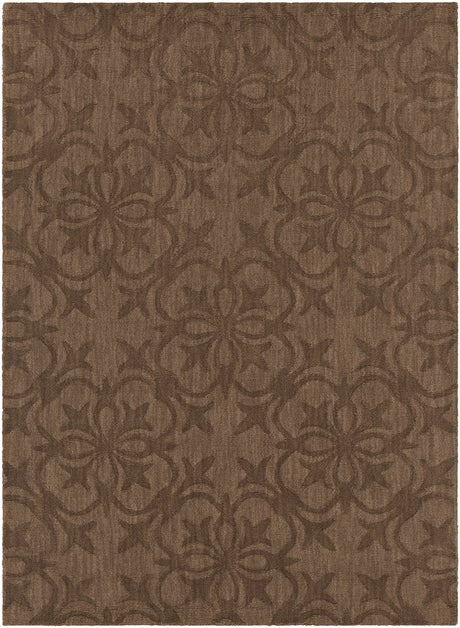 Chandra Rekha REK-29604 Brown rug, flat view