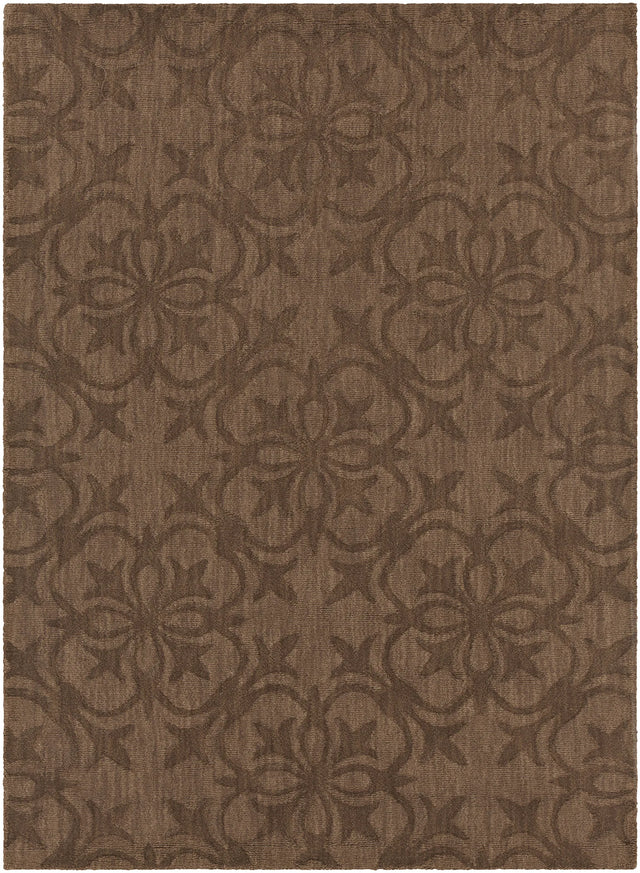 Chandra Rekha REK-29604 Brown rug, flat view